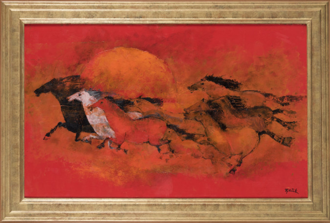 TYLECEK - CHEVEAUX SAUVAGE - Divocí koně 81x130 cm