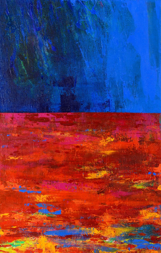 Jan Tichý Červen v Jistebníku, 110x70 cm, akryl