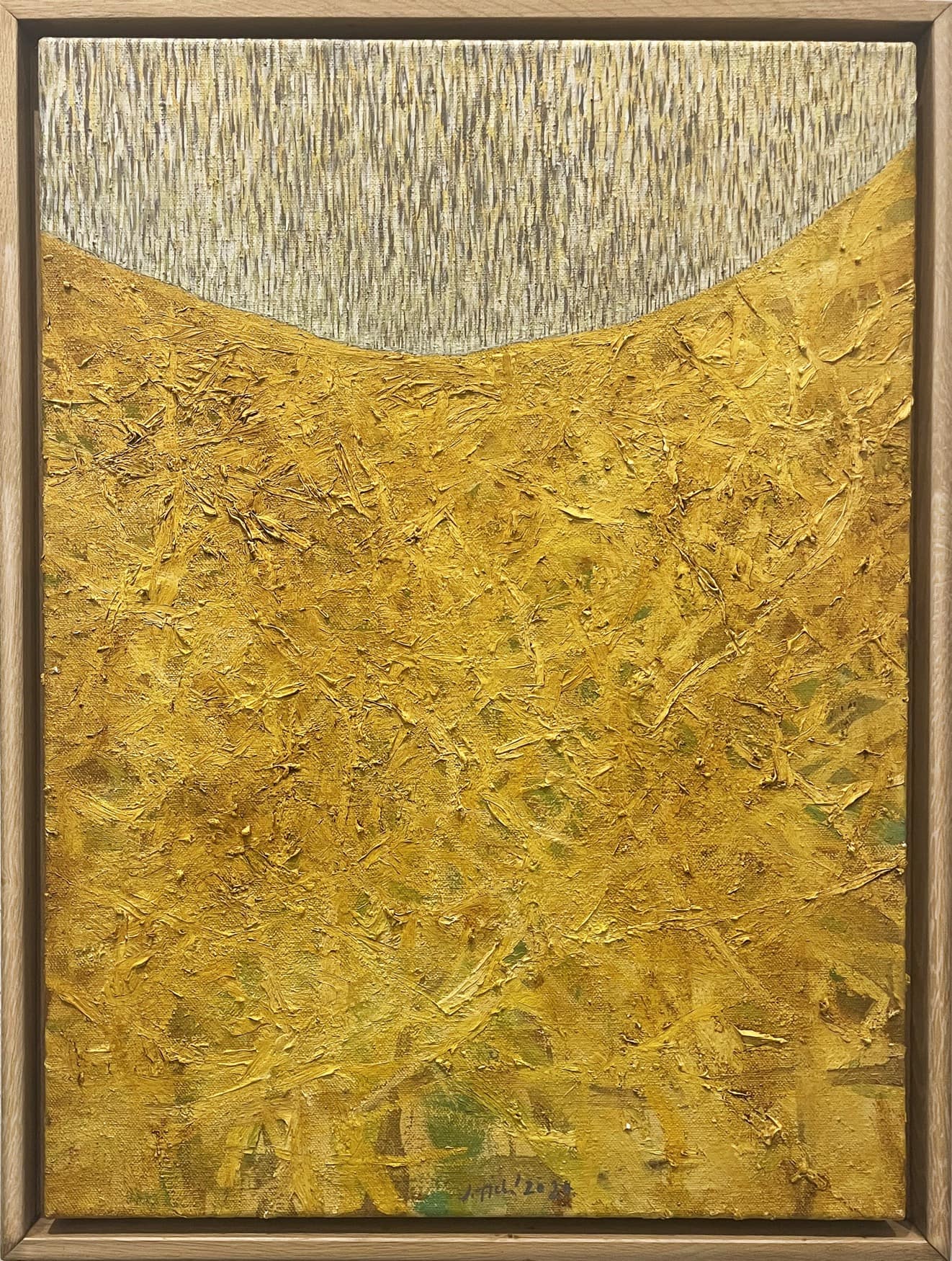 JAN TICHÝ -LETNÍ DEN akryl na dřevě 75x55