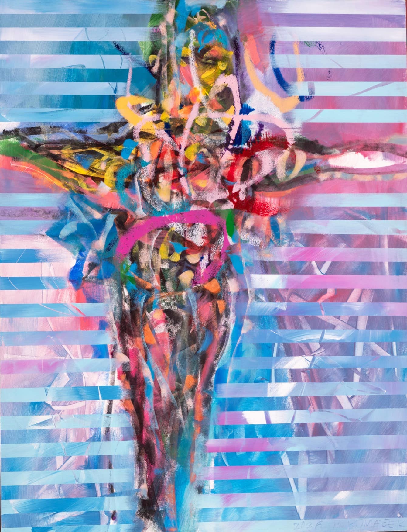 MARIÁN KOMÁČEK- BORISOVÁ VELKÁ NOC akryl 100x80